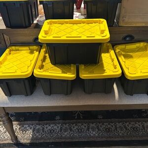 Yellow and Black Storage Bin Set